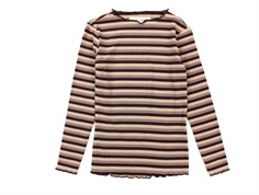 Sofie Schnoor Girls t-shirt warm brown stripes